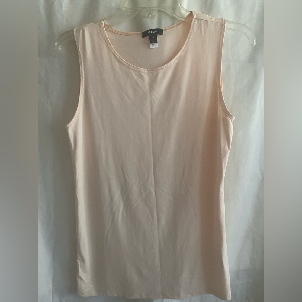 Alfani White Fitted Tank Top